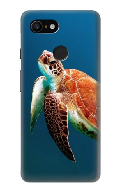 W3899 Sea Turtle Funda Carcasa Case y Caso Del Tirón Funda para Google Pixel 3