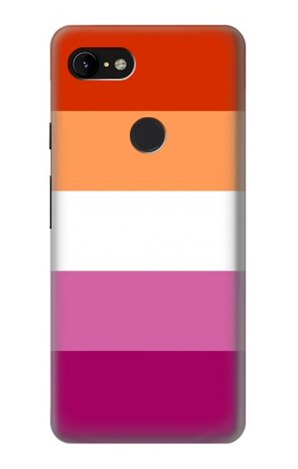 W3887 Lesbian Pride Flag Funda Carcasa Case y Caso Del Tirón Funda para Google Pixel 3 XL