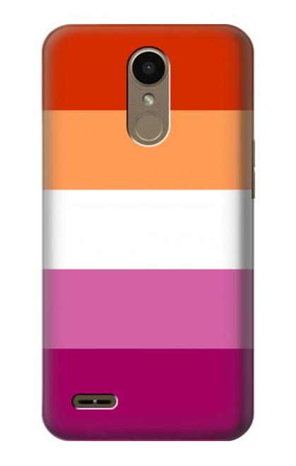 W3887 Lesbian Pride Flag Funda Carcasa Case y Caso Del Tirón Funda para LG K10 (2018), LG K30