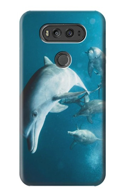 W3878 Dolphin Funda Carcasa Case y Caso Del Tirón Funda para LG V20