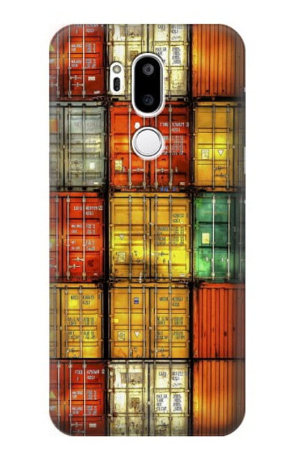W3861 Colorful Container Block Funda Carcasa Case y Caso Del Tirón Funda para LG G7 ThinQ