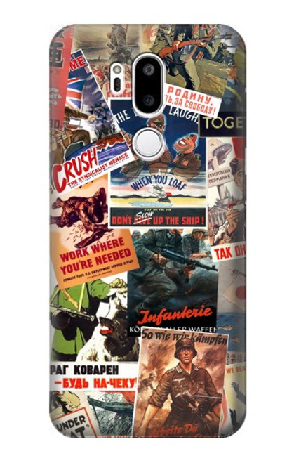 W3905 Vintage Army Poster Funda Carcasa Case y Caso Del Tirón Funda para LG G7 ThinQ