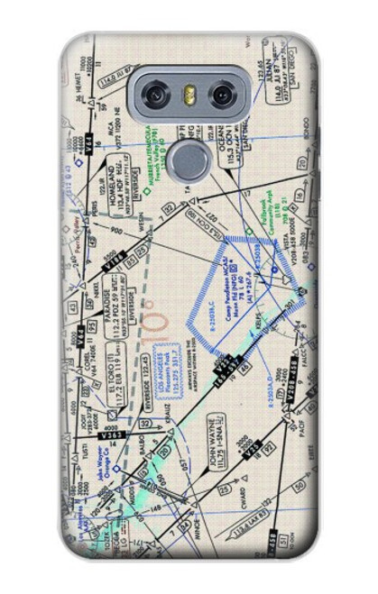 W3882 Flying Enroute Chart Funda Carcasa Case y Caso Del Tirón Funda para LG G6