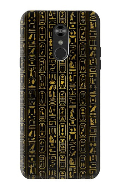 W3869 Ancient Egyptian Hieroglyphic Funda Carcasa Case y Caso Del Tirón Funda para LG Q Stylo 4, LG Q Stylus