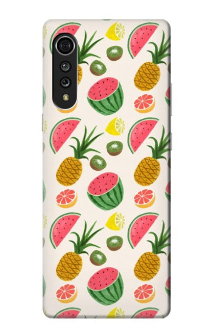 W3883 Fruit Pattern Funda Carcasa Case y Caso Del Tirón Funda para LG Velvet