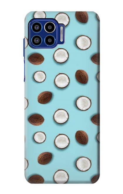 W3860 Coconut Dot Pattern Funda Carcasa Case y Caso Del Tirón Funda para Motorola One 5G