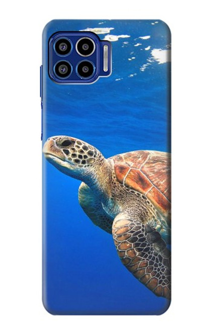 W3898 Sea Turtle Funda Carcasa Case y Caso Del Tirón Funda para Motorola One 5G