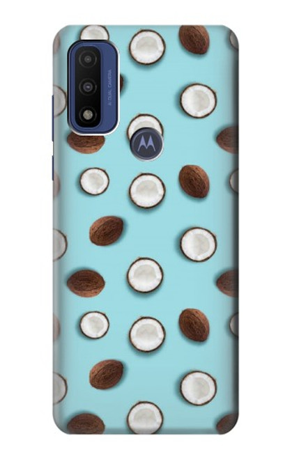 W3860 Coconut Dot Pattern Funda Carcasa Case y Caso Del Tirón Funda para Motorola G Pure