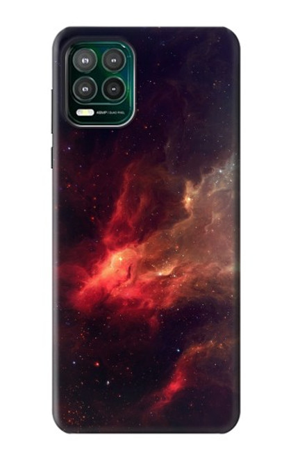 W3897 Red Nebula Space Funda Carcasa Case y Caso Del Tirón Funda para Motorola Moto G Stylus 5G