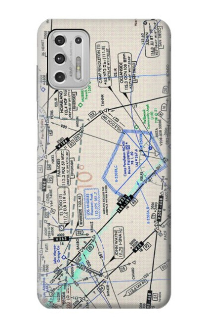 W3882 Flying Enroute Chart Funda Carcasa Case y Caso Del Tirón Funda para Motorola Moto G Stylus (2021)