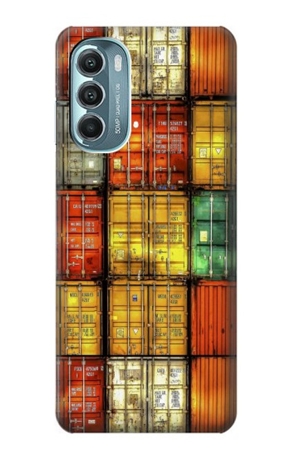 W3861 Colorful Container Block Funda Carcasa Case y Caso Del Tirón Funda para Motorola Moto G Stylus 5G (2022)