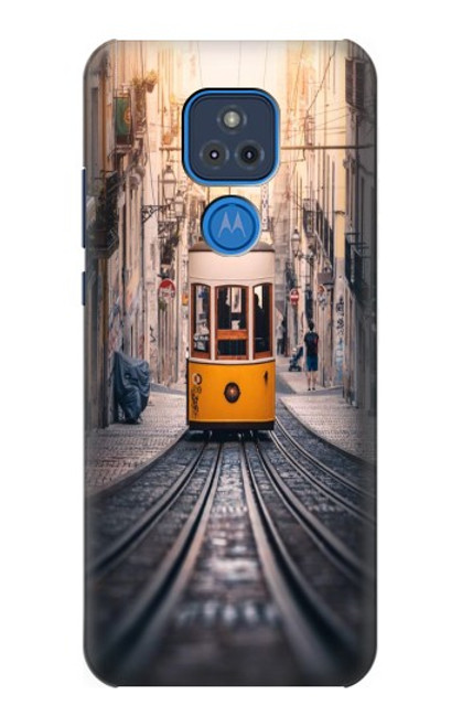 W3867 Trams in Lisbon Funda Carcasa Case y Caso Del Tirón Funda para Motorola Moto G Play (2021)