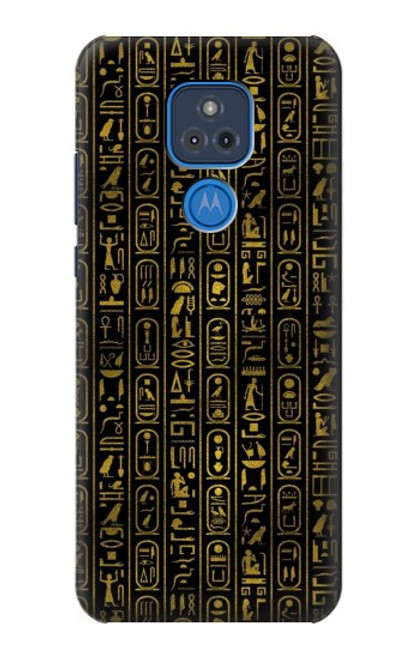 W3869 Ancient Egyptian Hieroglyphic Funda Carcasa Case y Caso Del Tirón Funda para Motorola Moto G Play (2021)