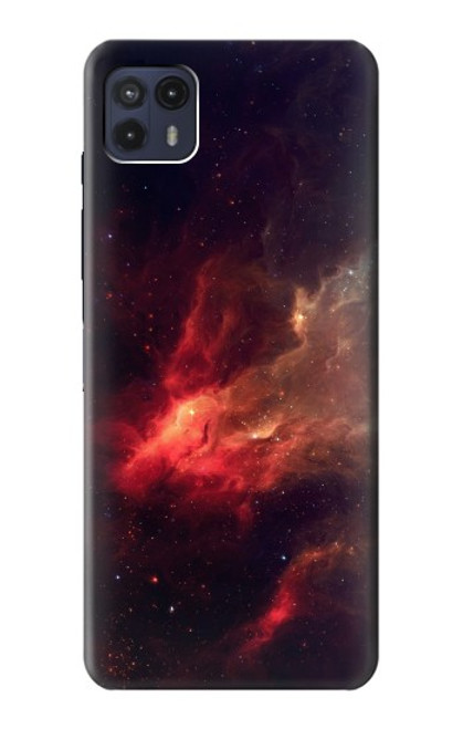 W3897 Red Nebula Space Funda Carcasa Case y Caso Del Tirón Funda para Motorola Moto G50 5G