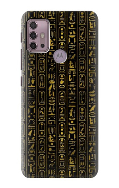 W3869 Ancient Egyptian Hieroglyphic Funda Carcasa Case y Caso Del Tirón Funda para Motorola Moto G30, G20, G10