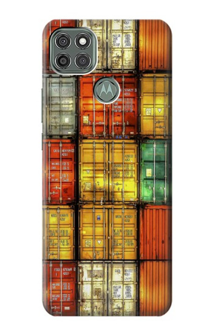 W3861 Colorful Container Block Funda Carcasa Case y Caso Del Tirón Funda para Motorola Moto G9 Power