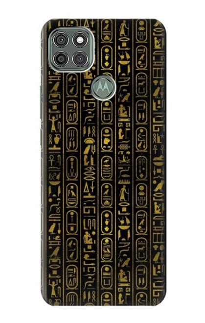 W3869 Ancient Egyptian Hieroglyphic Funda Carcasa Case y Caso Del Tirón Funda para Motorola Moto G9 Power