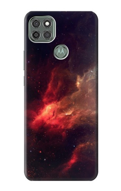 W3897 Red Nebula Space Funda Carcasa Case y Caso Del Tirón Funda para Motorola Moto G9 Power