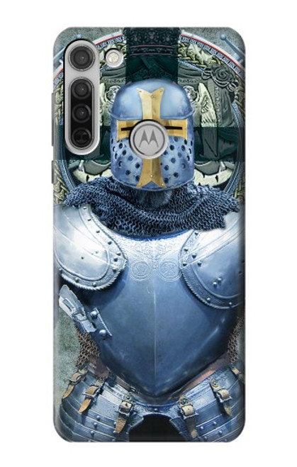 W3864 Medieval Templar Heavy Armor Knight Funda Carcasa Case y Caso Del Tirón Funda para Motorola Moto G8
