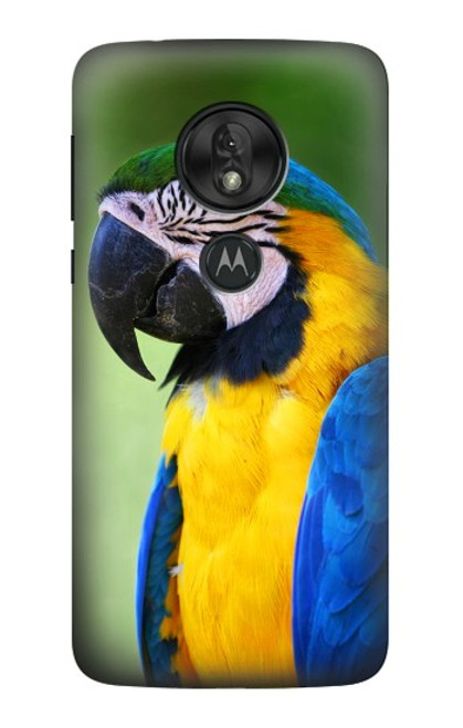 W3888 Macaw Face Bird Funda Carcasa Case y Caso Del Tirón Funda para Motorola Moto G7 Power