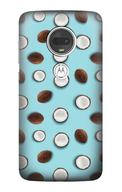 W3860 Coconut Dot Pattern Funda Carcasa Case y Caso Del Tirón Funda para Motorola Moto G7, Moto G7 Plus