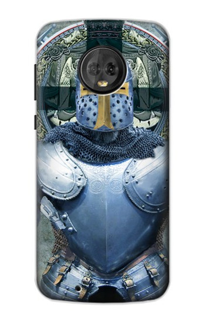 W3864 Medieval Templar Heavy Armor Knight Funda Carcasa Case y Caso Del Tirón Funda para Motorola Moto G6