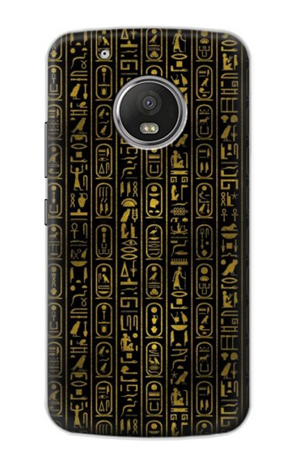 W3869 Ancient Egyptian Hieroglyphic Funda Carcasa Case y Caso Del Tirón Funda para Motorola Moto G5 Plus