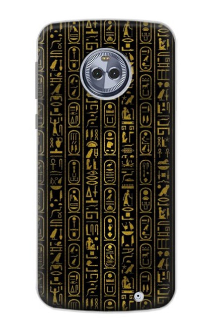 W3869 Ancient Egyptian Hieroglyphic Funda Carcasa Case y Caso Del Tirón Funda para Motorola Moto X4