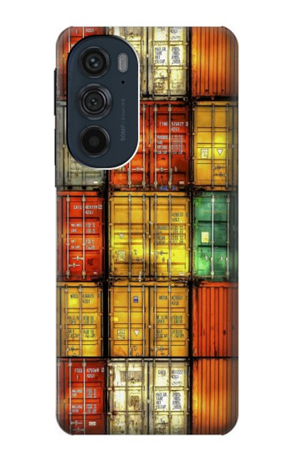 W3861 Colorful Container Block Funda Carcasa Case y Caso Del Tirón Funda para Motorola Edge 30 Pro