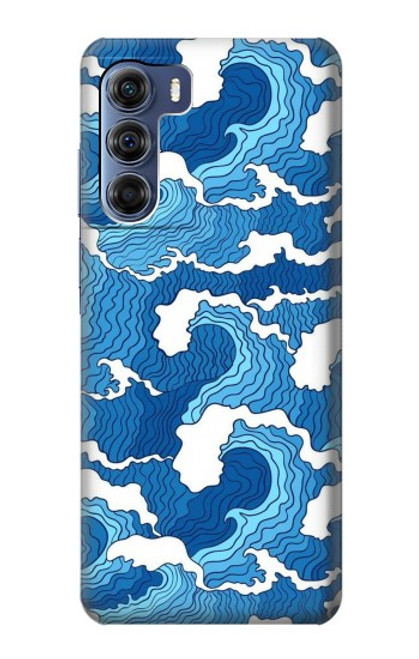 W3901 Aesthetic Storm Ocean Waves Funda Carcasa Case y Caso Del Tirón Funda para Motorola Edge S30