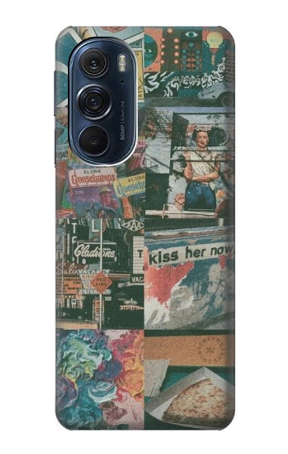 W3909 Vintage Poster Funda Carcasa Case y Caso Del Tirón Funda para Motorola Edge X30