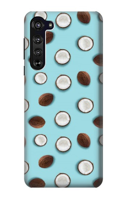 W3860 Coconut Dot Pattern Funda Carcasa Case y Caso Del Tirón Funda para Motorola Edge