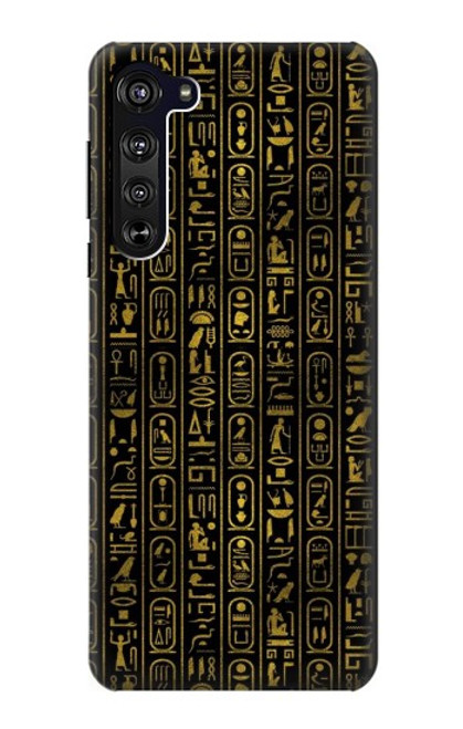 W3869 Ancient Egyptian Hieroglyphic Funda Carcasa Case y Caso Del Tirón Funda para Motorola Edge