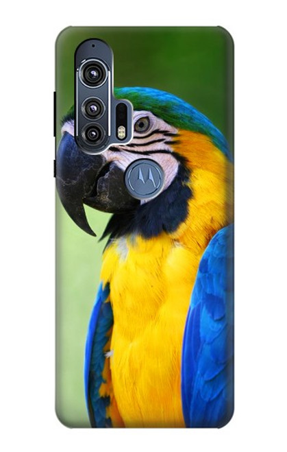 W3888 Macaw Face Bird Funda Carcasa Case y Caso Del Tirón Funda para Motorola Edge+