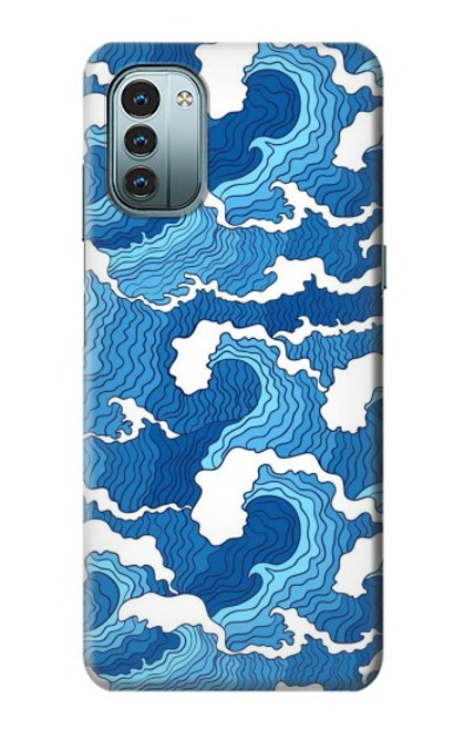 W3901 Aesthetic Storm Ocean Waves Funda Carcasa Case y Caso Del Tirón Funda para Nokia G11, G21