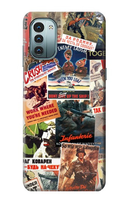 W3905 Vintage Army Poster Funda Carcasa Case y Caso Del Tirón Funda para Nokia G11, G21