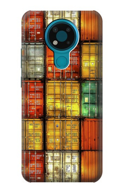 W3861 Colorful Container Block Funda Carcasa Case y Caso Del Tirón Funda para Nokia 3.4