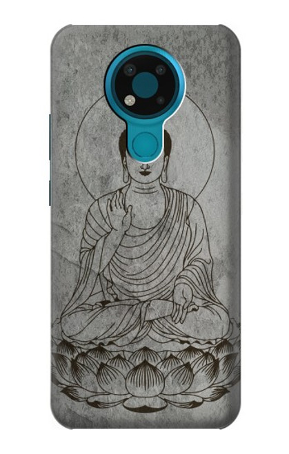 W3873 Buddha Line Art Funda Carcasa Case y Caso Del Tirón Funda para Nokia 3.4