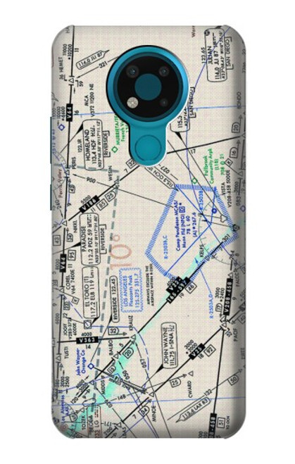 W3882 Flying Enroute Chart Funda Carcasa Case y Caso Del Tirón Funda para Nokia 3.4