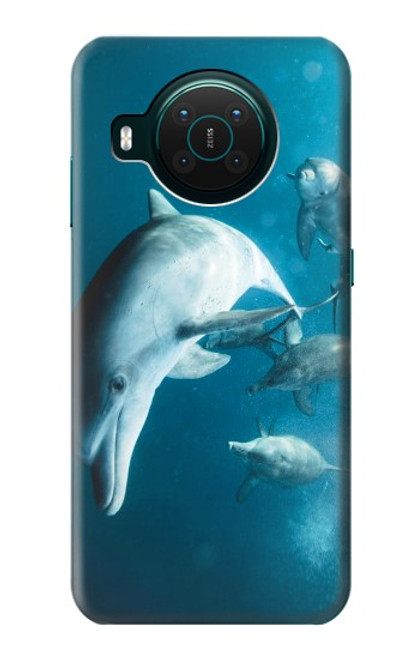 W3878 Dolphin Funda Carcasa Case y Caso Del Tirón Funda para Nokia X10