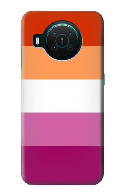 W3887 Lesbian Pride Flag Funda Carcasa Case y Caso Del Tirón Funda para Nokia X10