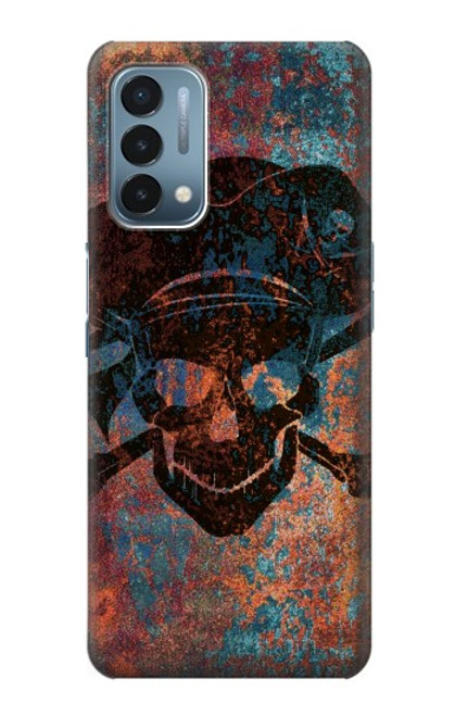 W3895 Pirate Skull Metal Funda Carcasa Case y Caso Del Tirón Funda para OnePlus Nord N200 5G