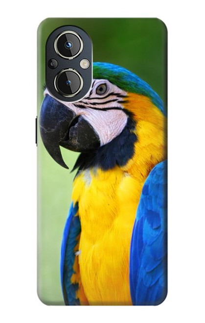 W3888 Macaw Face Bird Funda Carcasa Case y Caso Del Tirón Funda para OnePlus Nord N20 5G