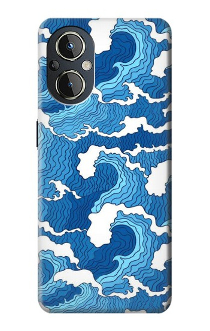 W3901 Aesthetic Storm Ocean Waves Funda Carcasa Case y Caso Del Tirón Funda para OnePlus Nord N20 5G