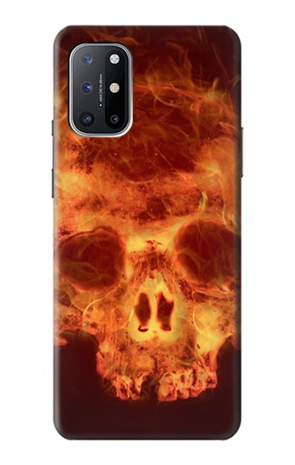 W3881 Fire Skull Funda Carcasa Case y Caso Del Tirón Funda para OnePlus 8T