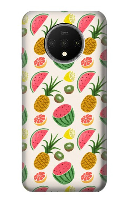 W3883 Fruit Pattern Funda Carcasa Case y Caso Del Tirón Funda para OnePlus 7T