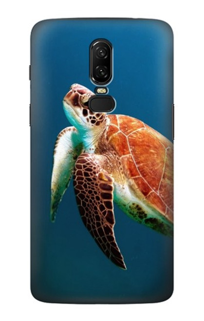 W3899 Sea Turtle Funda Carcasa Case y Caso Del Tirón Funda para OnePlus 6