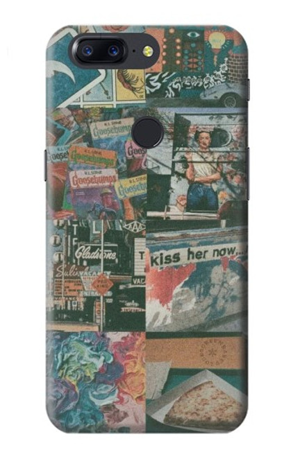 W3909 Vintage Poster Funda Carcasa Case y Caso Del Tirón Funda para OnePlus 5T