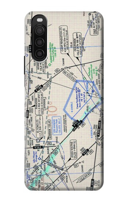 W3882 Flying Enroute Chart Funda Carcasa Case y Caso Del Tirón Funda para Sony Xperia 10 III