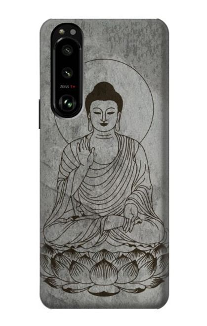 W3873 Buddha Line Art Funda Carcasa Case y Caso Del Tirón Funda para Sony Xperia 5 III